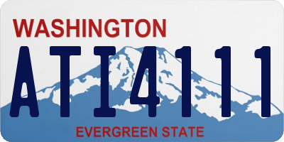 WA license plate ATI4111