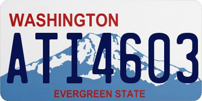WA license plate ATI4603