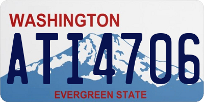 WA license plate ATI4706