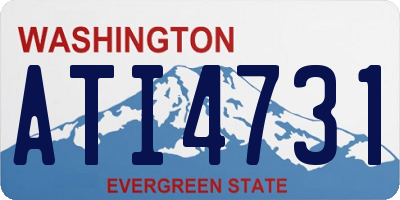 WA license plate ATI4731