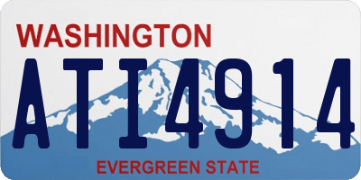 WA license plate ATI4914