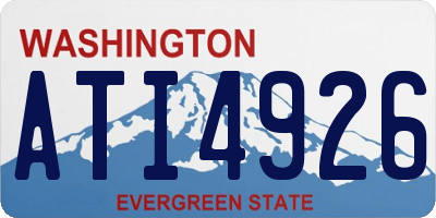 WA license plate ATI4926