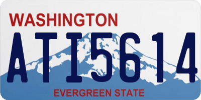 WA license plate ATI5614