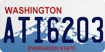 WA license plate ATI6203