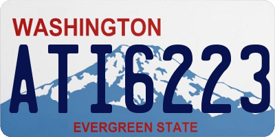 WA license plate ATI6223