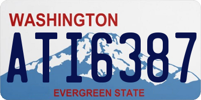 WA license plate ATI6387