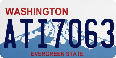 WA license plate ATI7063