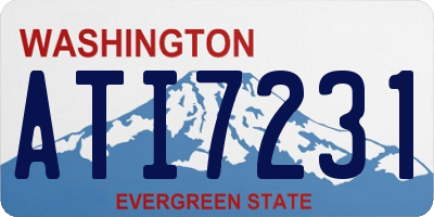 WA license plate ATI7231