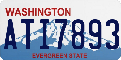 WA license plate ATI7893