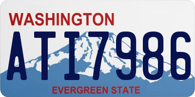 WA license plate ATI7986