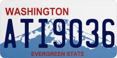 WA license plate ATI9036
