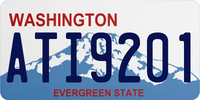 WA license plate ATI9201