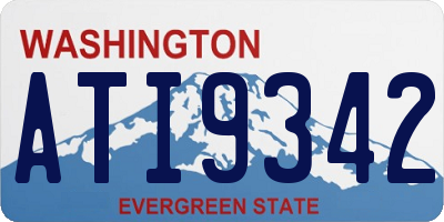 WA license plate ATI9342