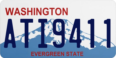 WA license plate ATI9411