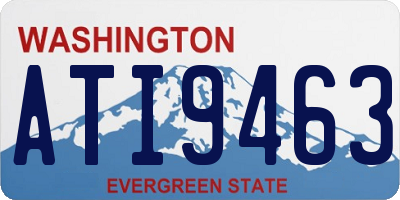 WA license plate ATI9463