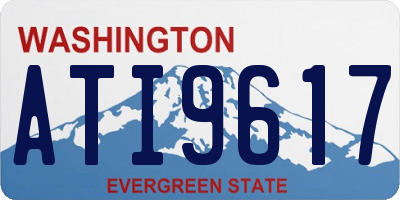 WA license plate ATI9617