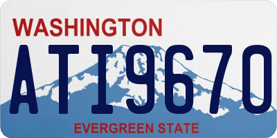 WA license plate ATI9670
