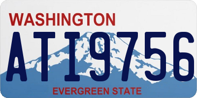 WA license plate ATI9756