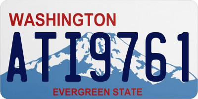 WA license plate ATI9761