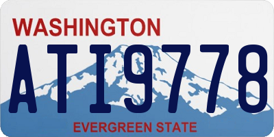 WA license plate ATI9778