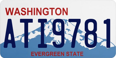 WA license plate ATI9781