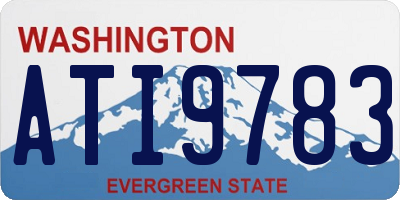 WA license plate ATI9783