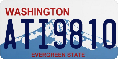 WA license plate ATI9810