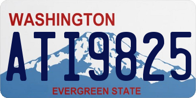 WA license plate ATI9825
