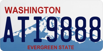 WA license plate ATI9888