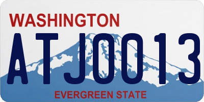 WA license plate ATJ0013