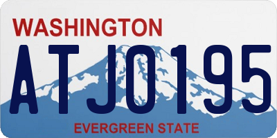 WA license plate ATJ0195