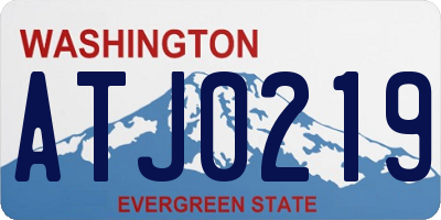 WA license plate ATJ0219