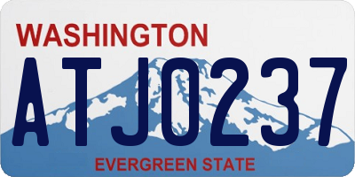 WA license plate ATJ0237