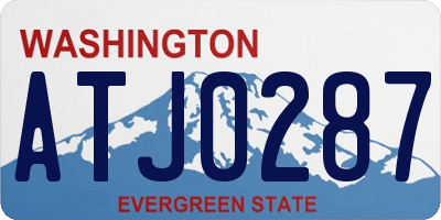 WA license plate ATJ0287