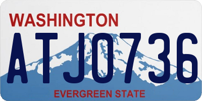 WA license plate ATJ0736
