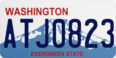 WA license plate ATJ0823
