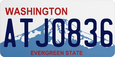 WA license plate ATJ0836