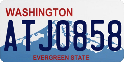 WA license plate ATJ0858