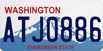 WA license plate ATJ0886