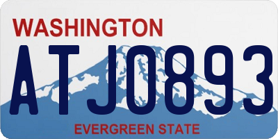 WA license plate ATJ0893