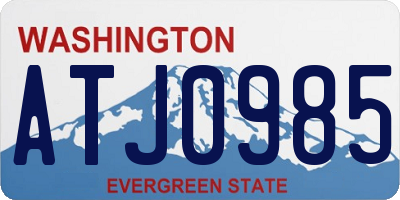 WA license plate ATJ0985