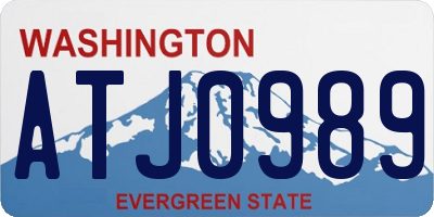 WA license plate ATJ0989