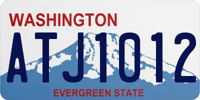 WA license plate ATJ1012