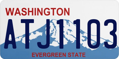 WA license plate ATJ1103