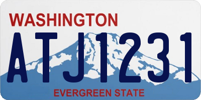 WA license plate ATJ1231