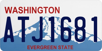 WA license plate ATJ1681