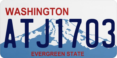 WA license plate ATJ1703