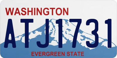 WA license plate ATJ1731