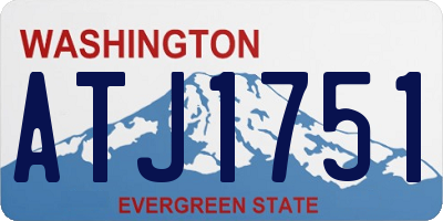 WA license plate ATJ1751