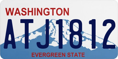 WA license plate ATJ1812